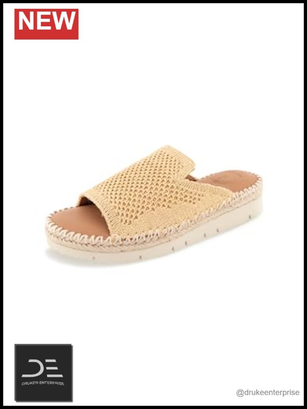 Women's Slide Sandals Knit Open Toe Slip On Cushioned Lug Sole